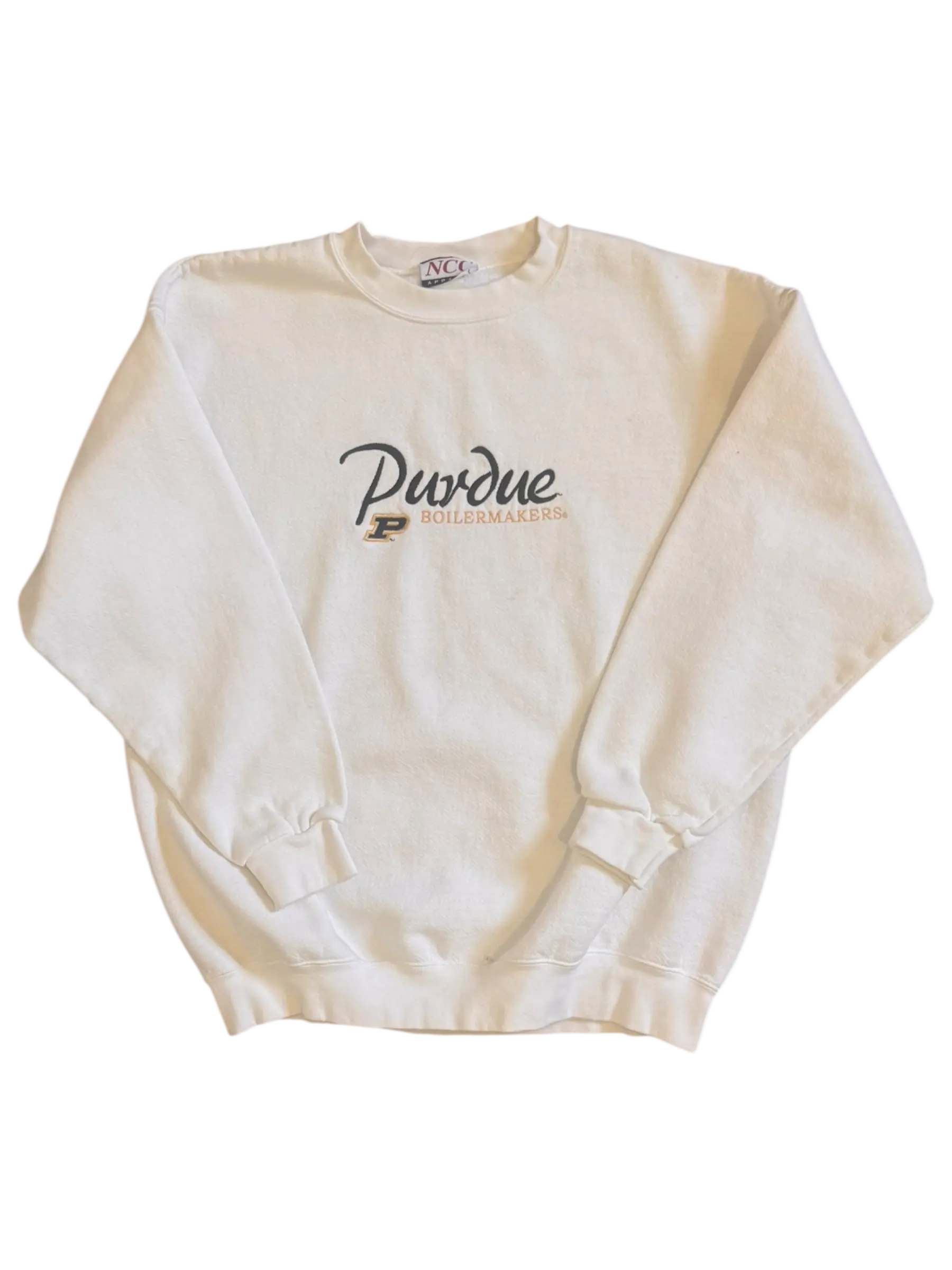 Vintage Purdue Boilermakers White Crewneck Sweatshirt – Large, NCC Apparel NCC