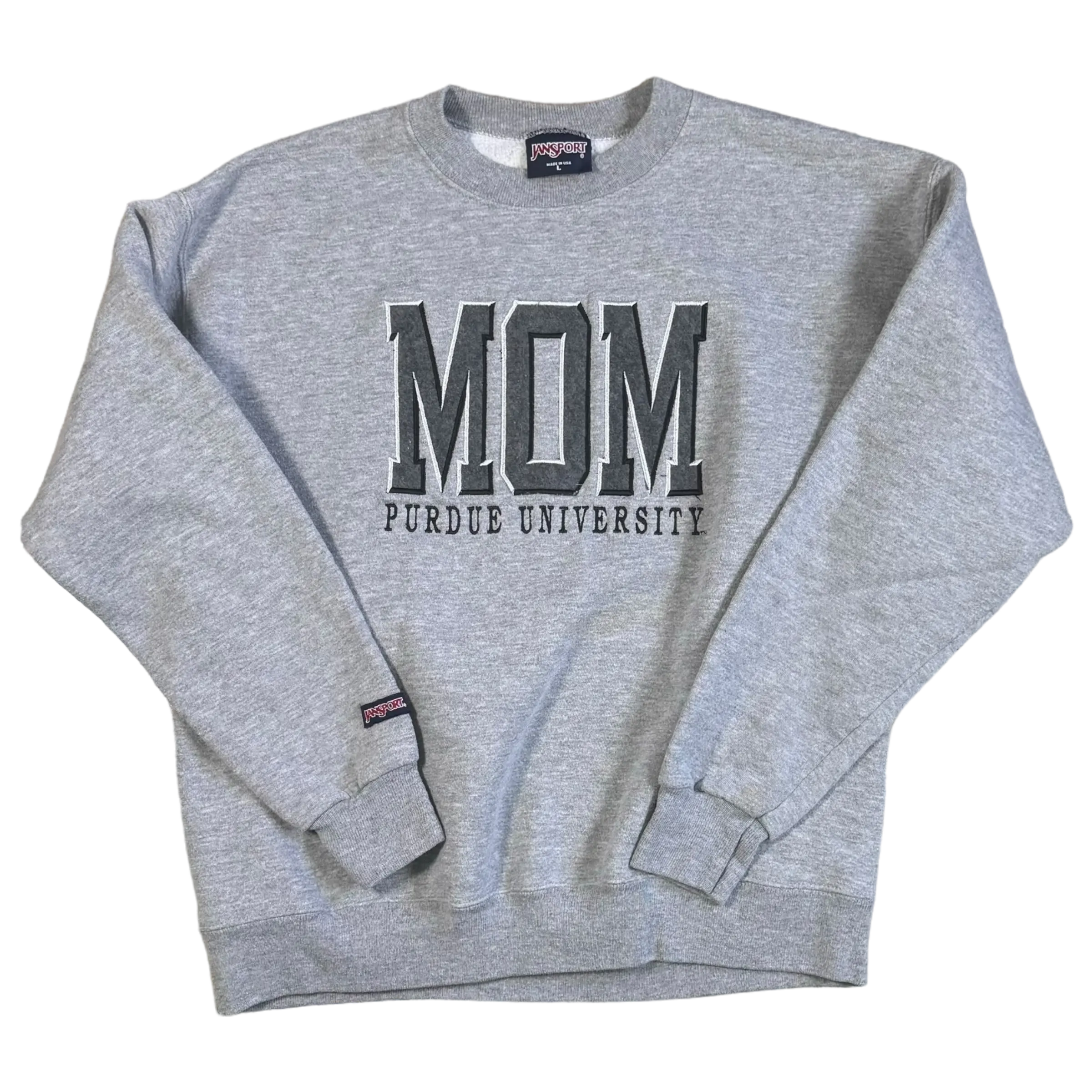 Embroidered Purdue Mom Crew Jansport