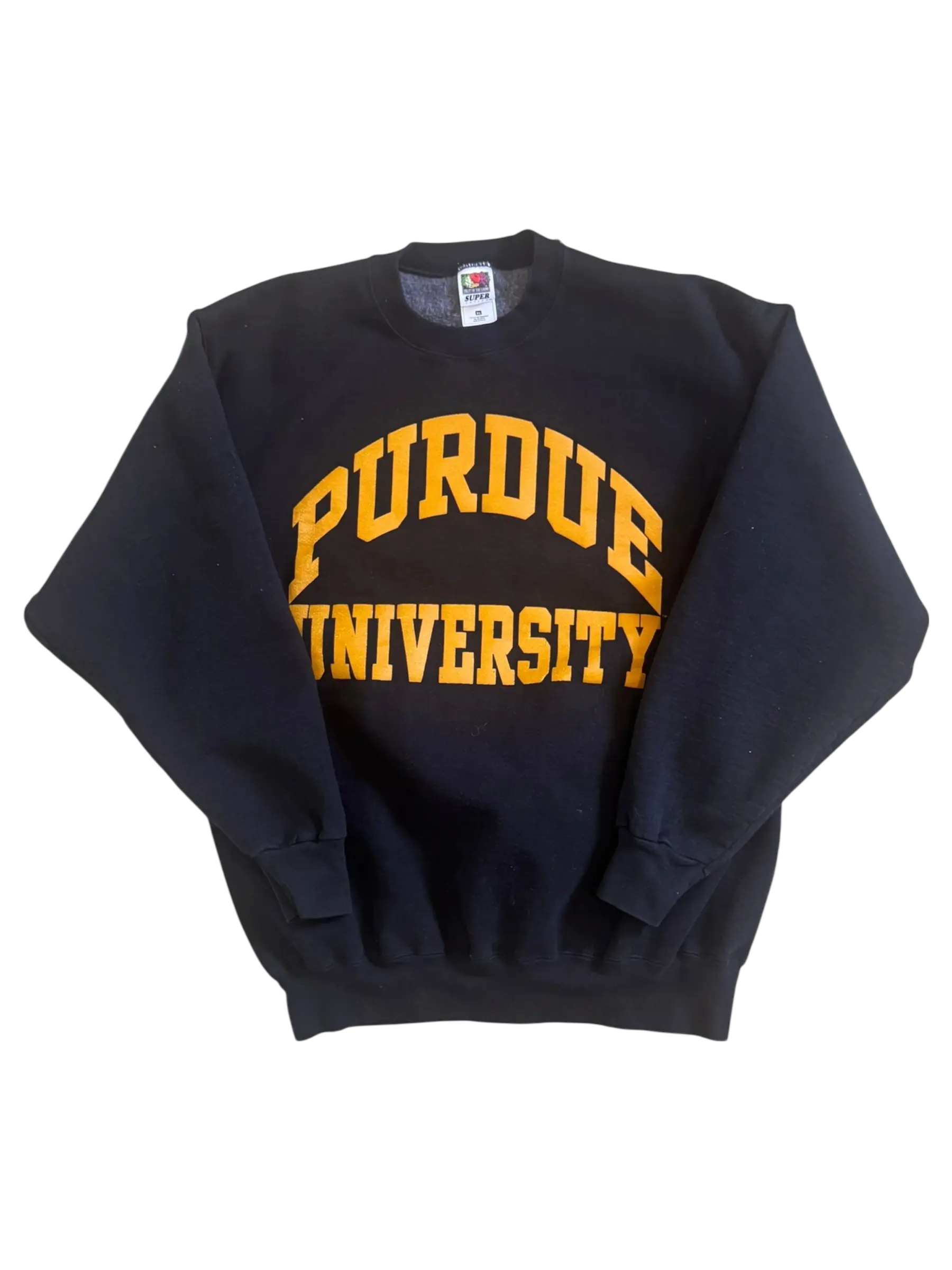 Vintage Purdue University Black Crewneck Sweatshirt XL – 90s Fruit of the Loom Fruit of the Loom