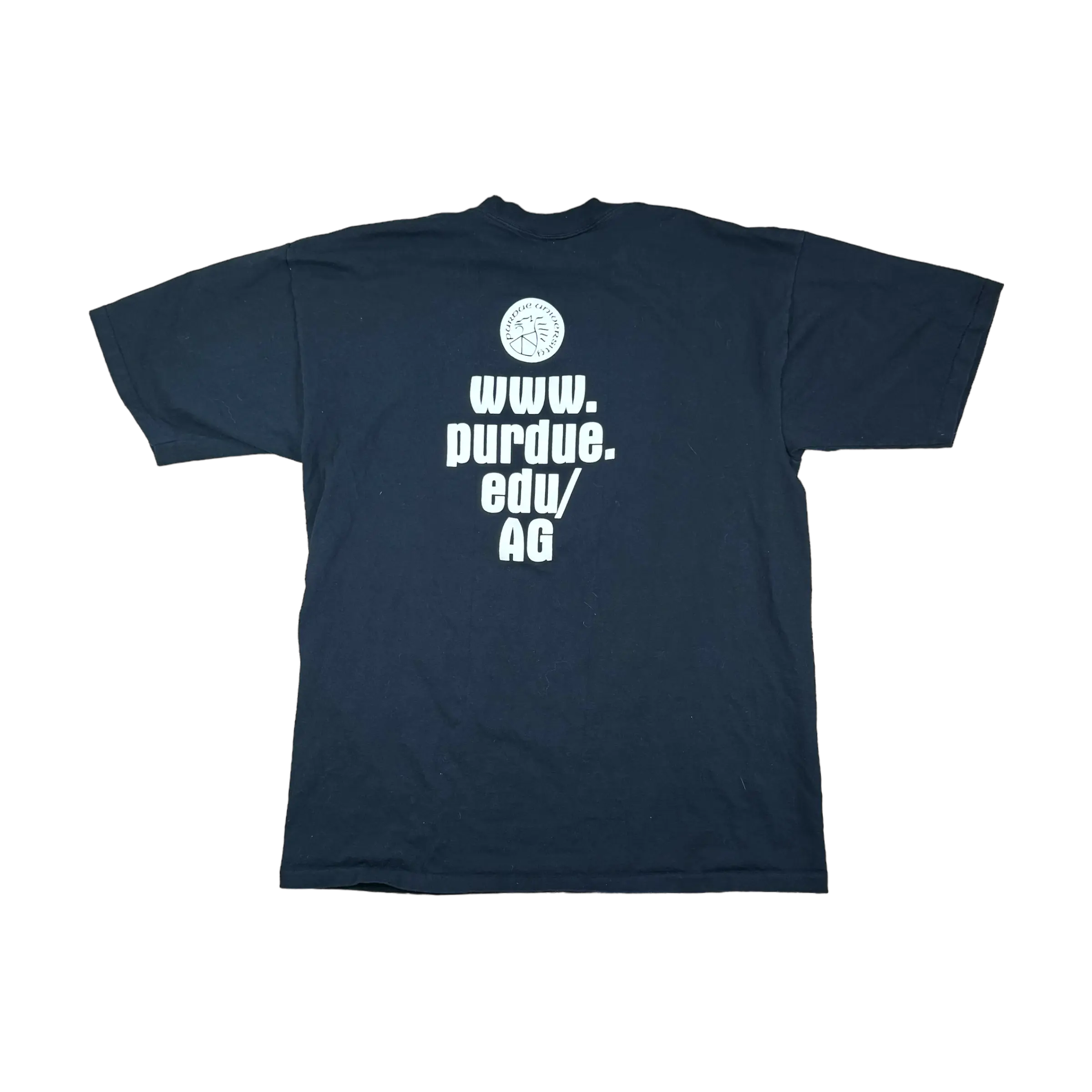 Black Purdue “Watch It” Tee with bold yellow text and back logo design.