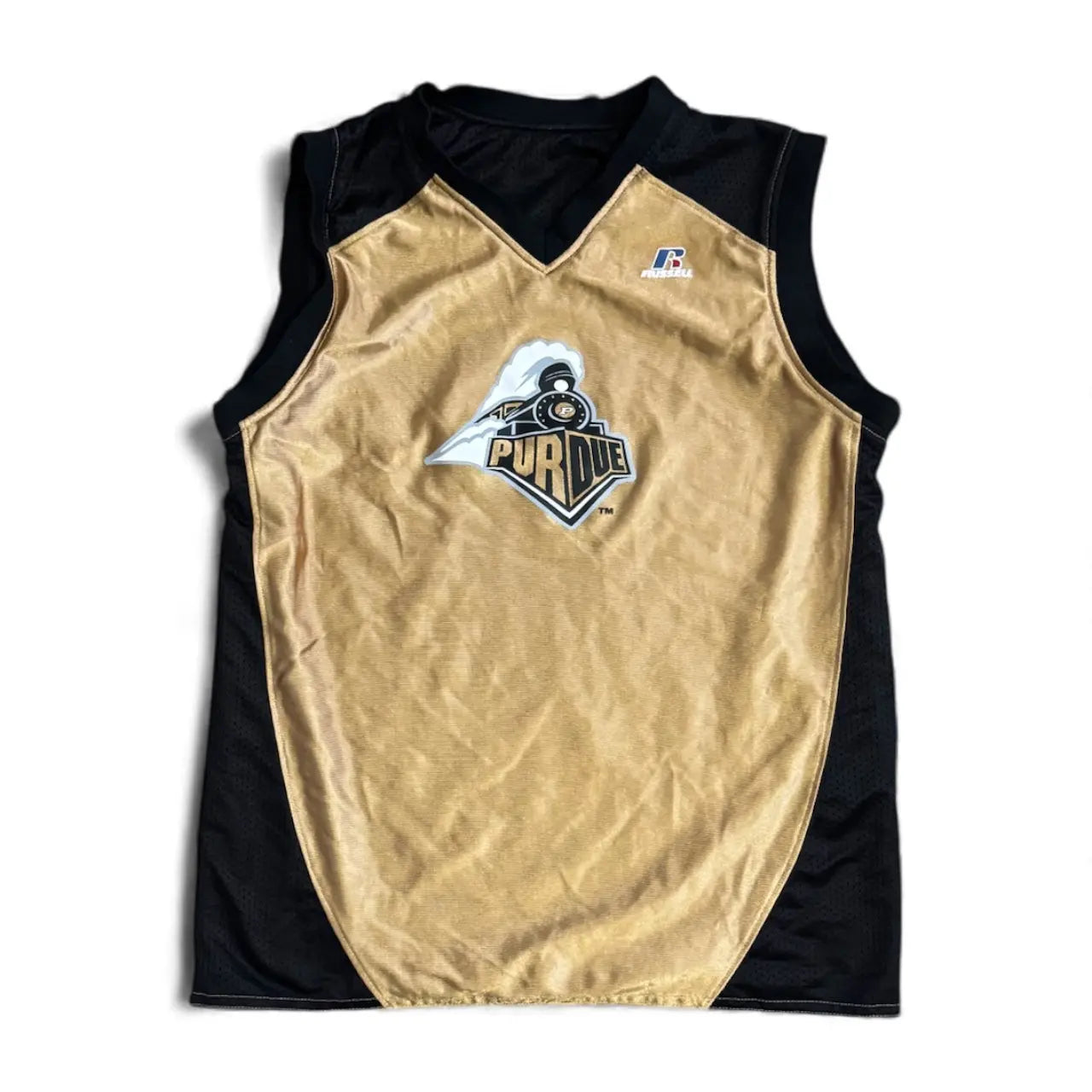 Vintage Russell Athletic Purdue Jersey – Gold & Black Train Logo – Size Small Russell Athletic