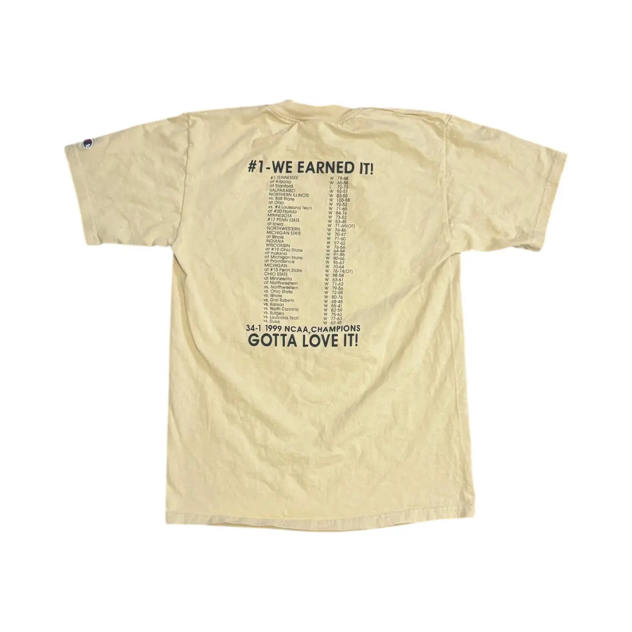 1999 Purdue Women’s Basketball NCAA Champions Tee – Size Medium Champion