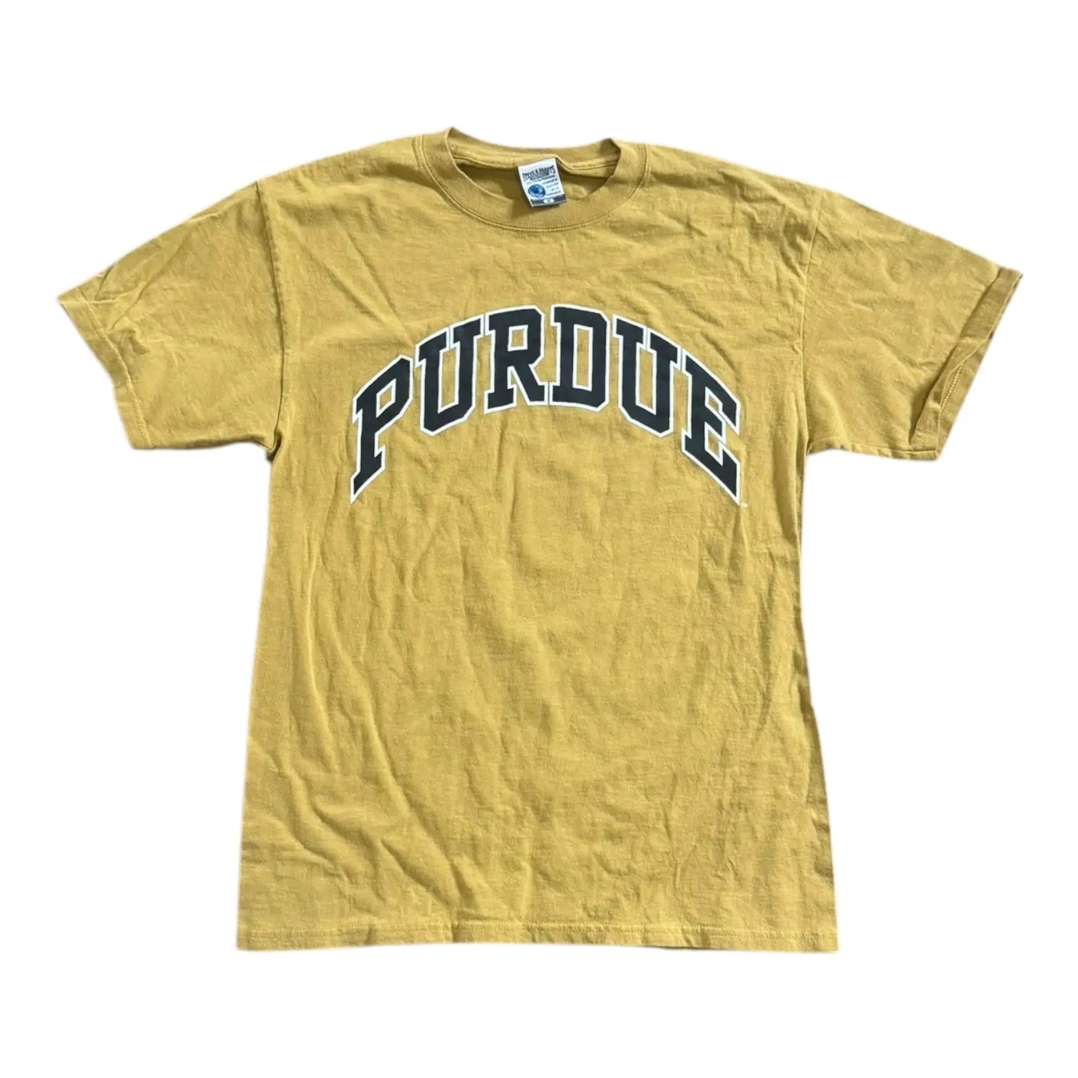 Vintage Purdue Boilermakers Arch Logo T-Shirt – Mustard Gold (Medium) Steve & Barry’s