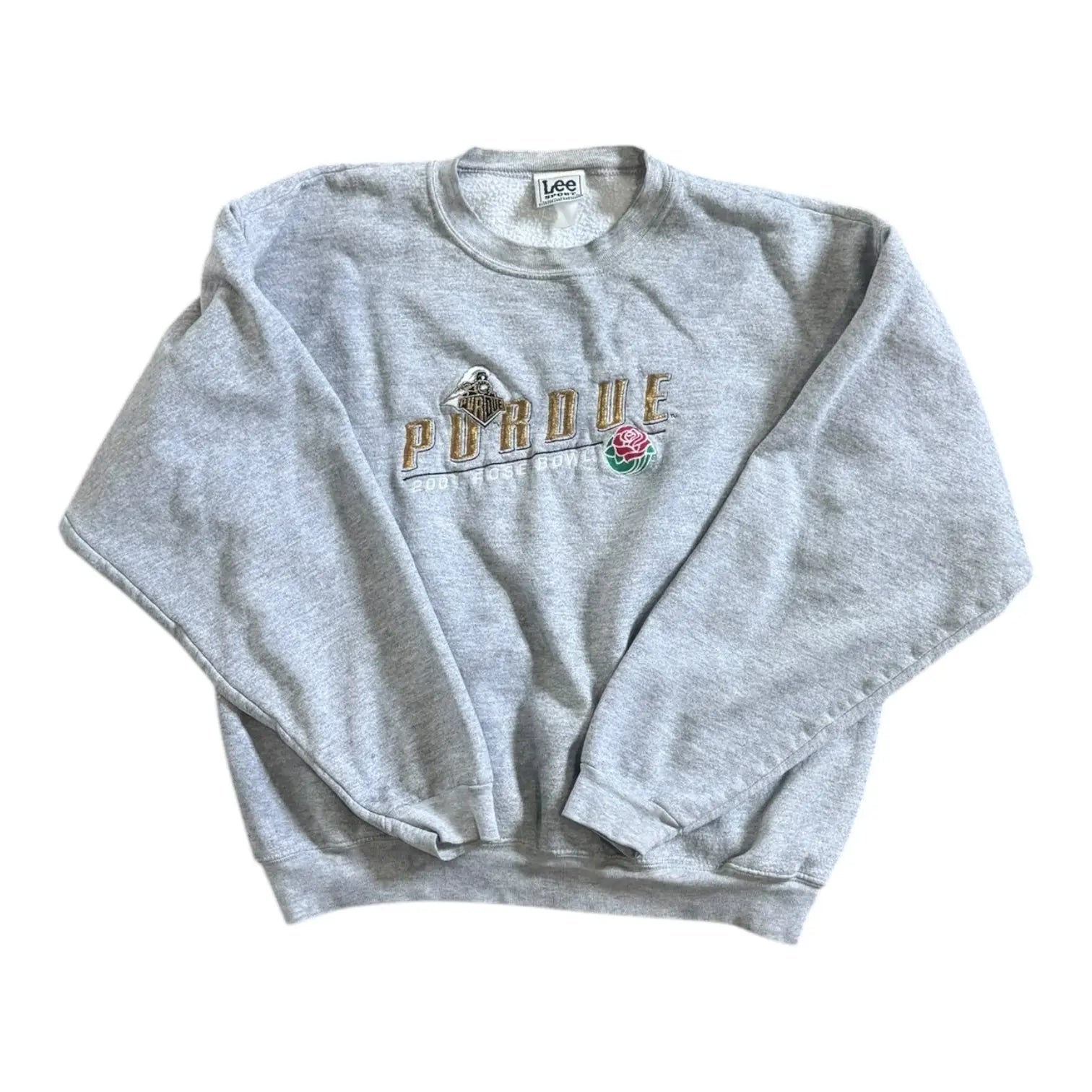 Vintage Purdue Boilermakers Rose Bowl Crewneck Sweatshirt – Gray (Small) Lee