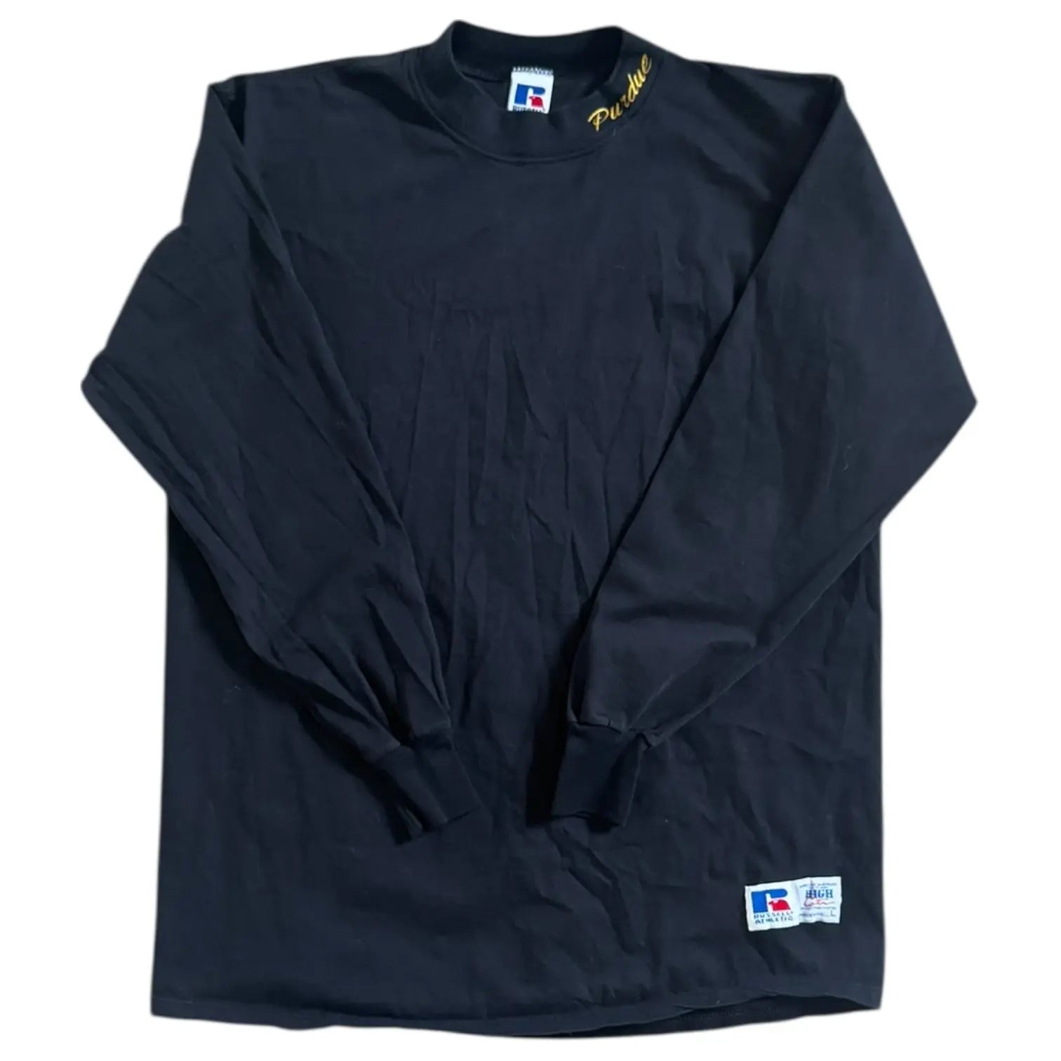 Vintage Purdue Boilermakers Russell Athletic Long Sleeve Shirt – Black (Large) Russell Athletic