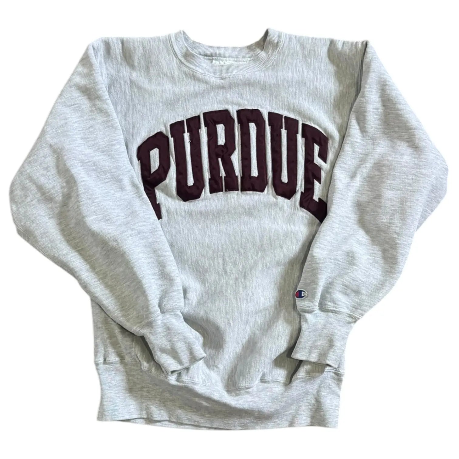 Vintage Purdue Champion Reverse Weave Crewneck Sweatshirt – Gray (Medium) Champion